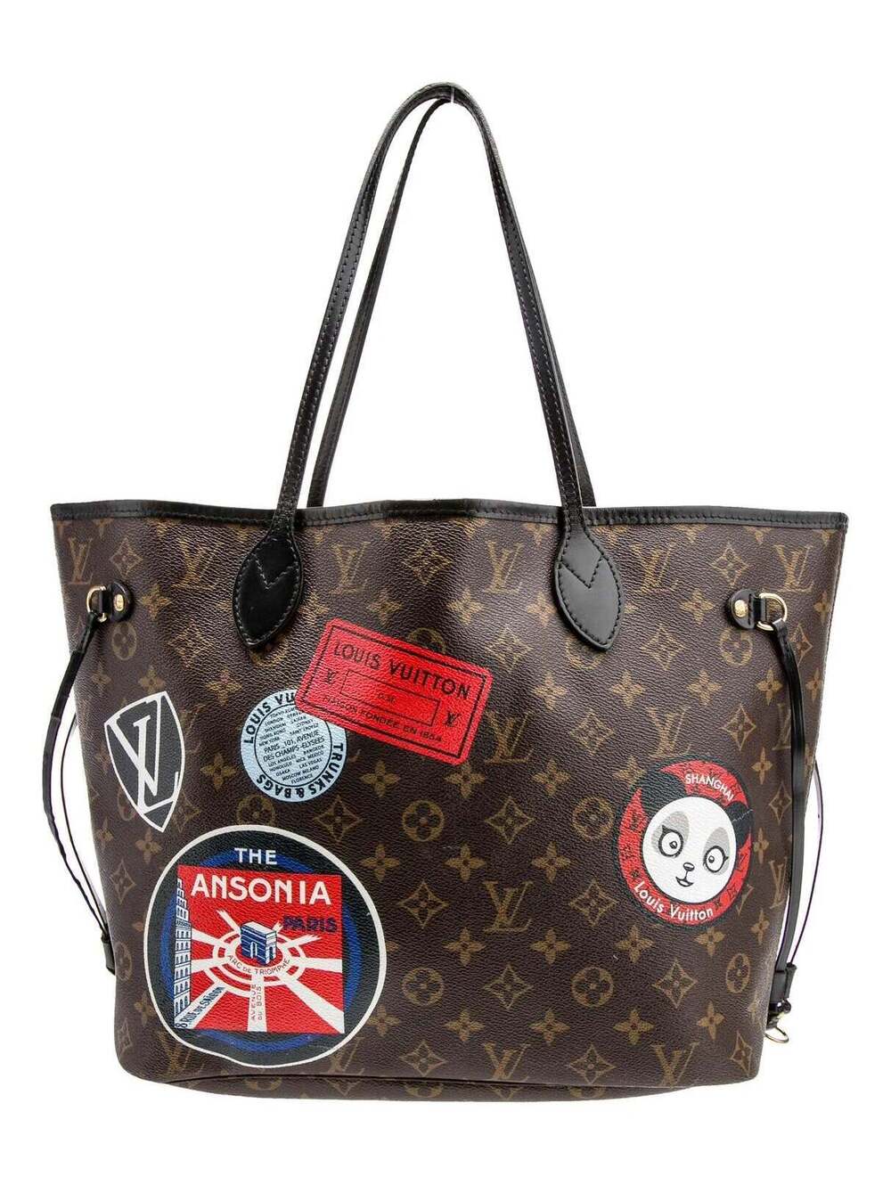 Louis Vuitton Neverfull MM World Tour with Pouch